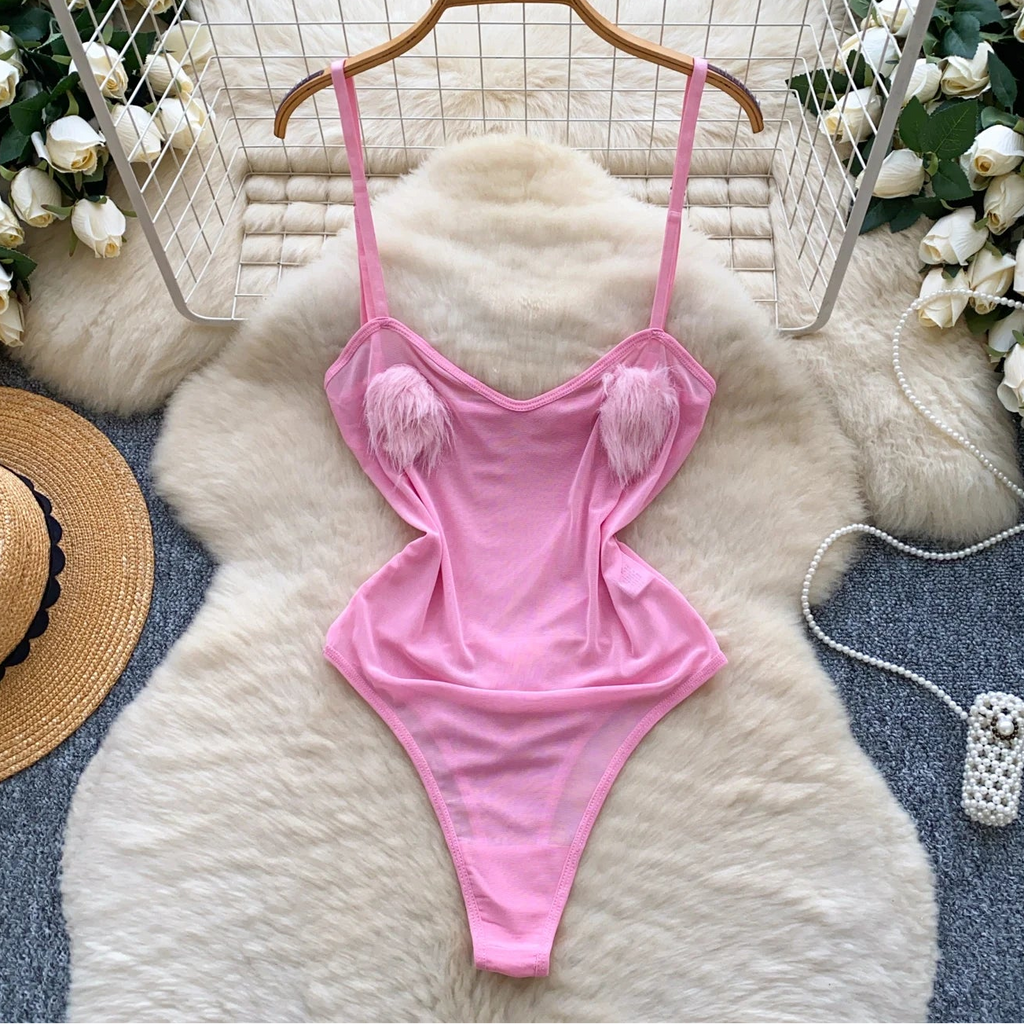 Fluffy Bunny Bodysuit