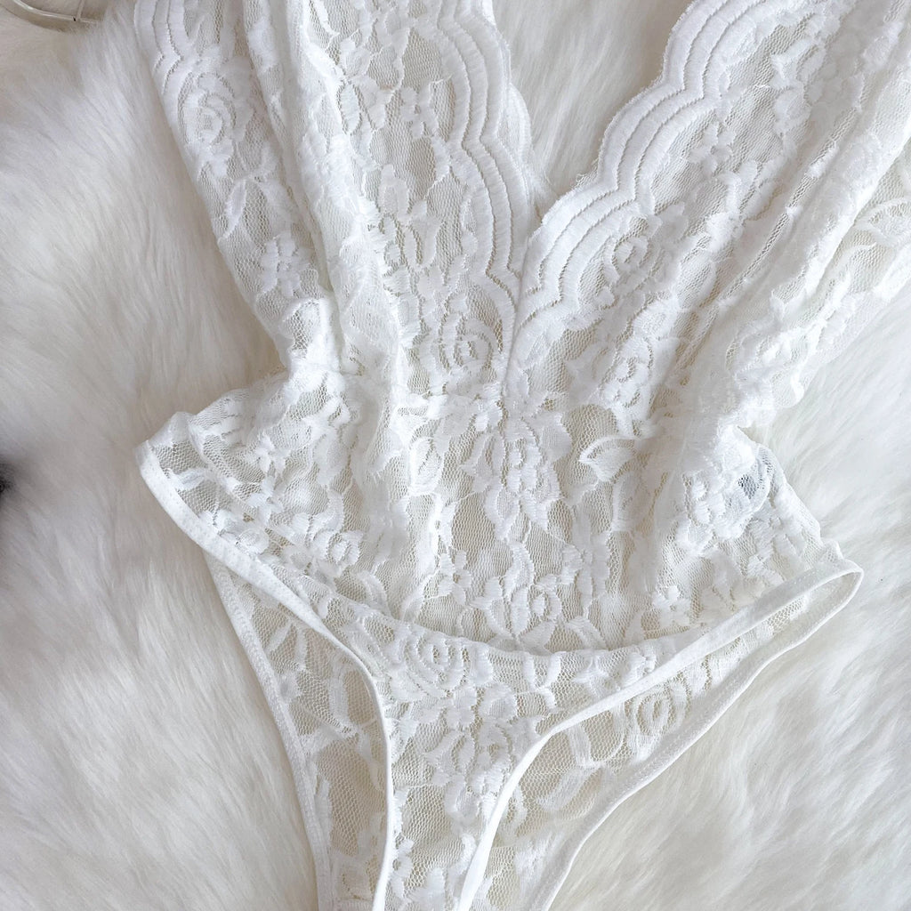 Laced Deep Plunge Bodysuit