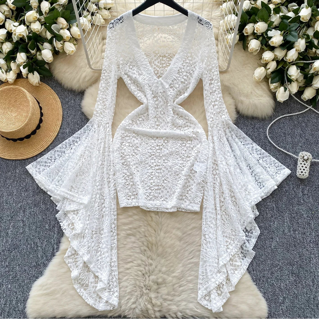 Luminara Lace Robe Dress