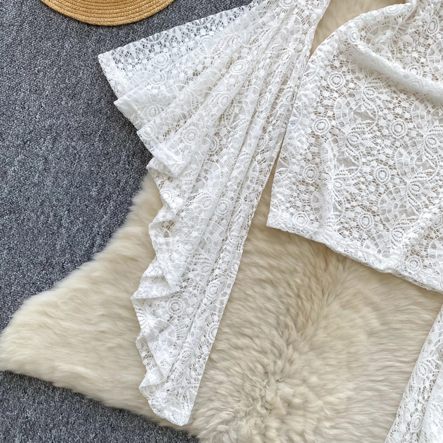 Luminara Lace Robe Dress