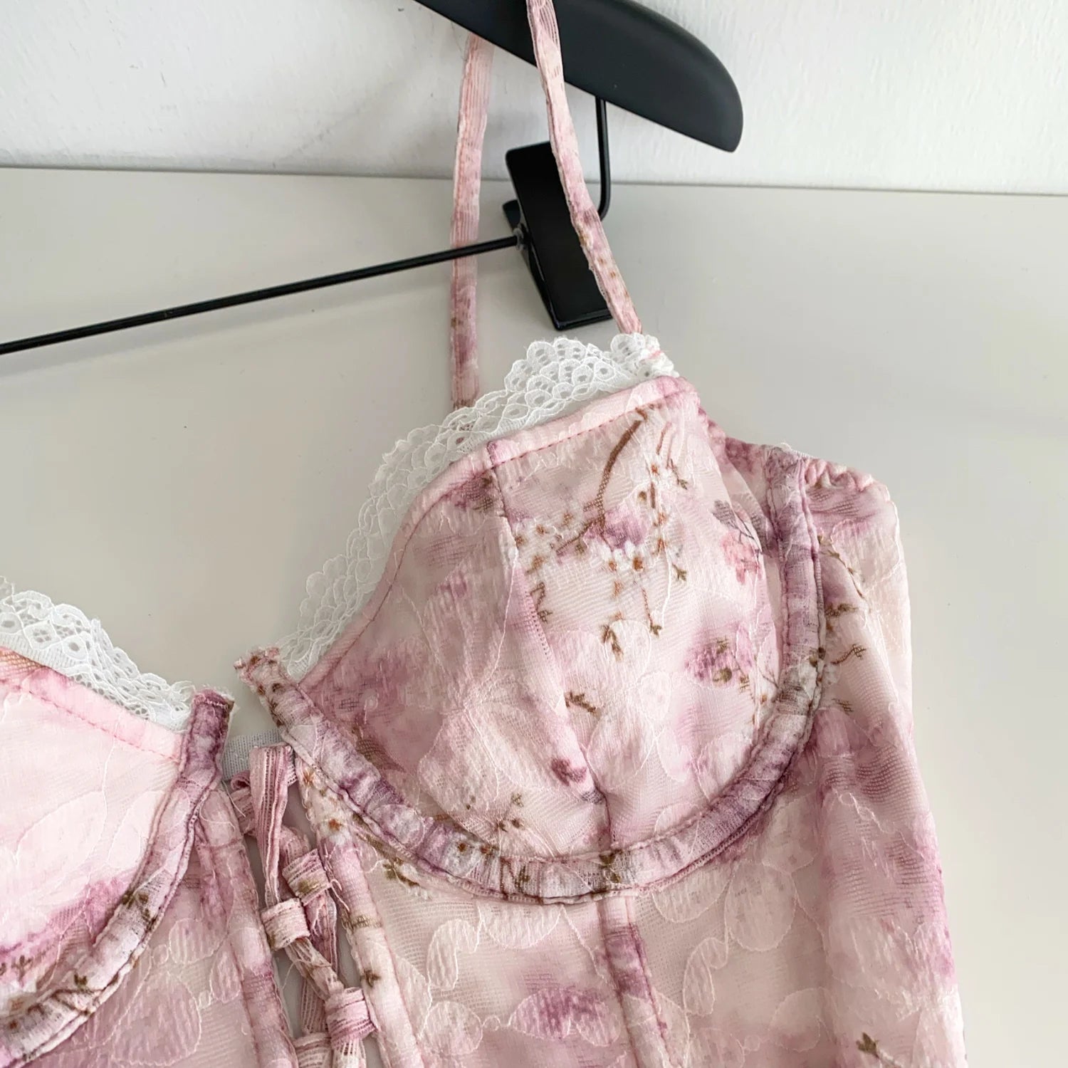 Petalbound Floral Lace Up Corset