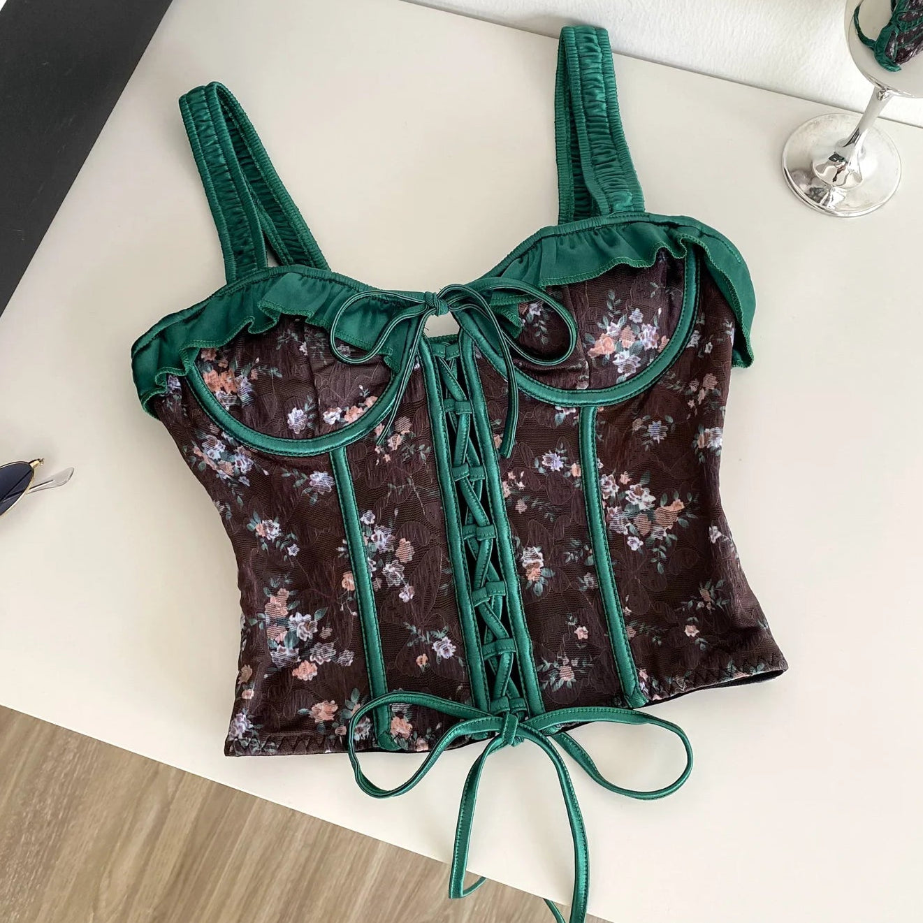 Midnight Garden Corset Top