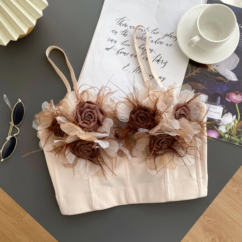 Crushed Bloom Corset Top