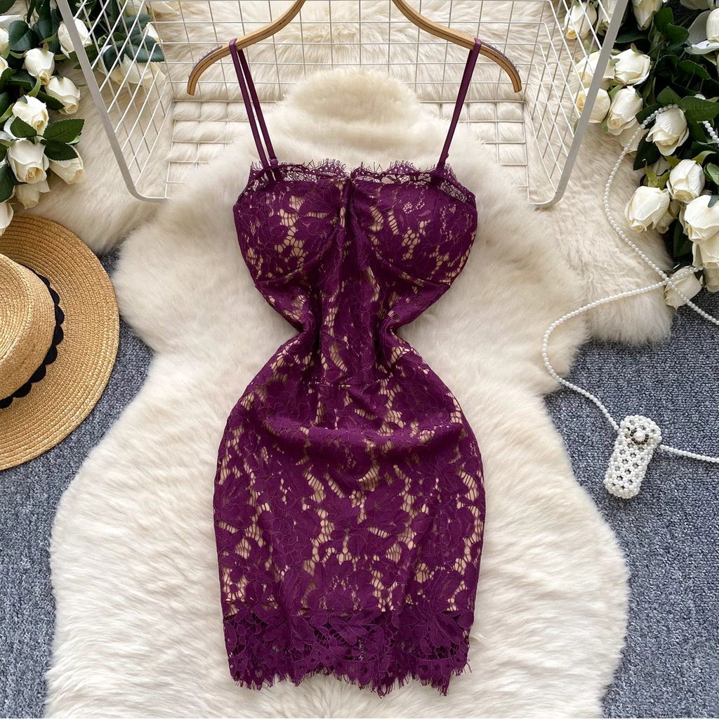 Fleurveil Lace Mini Dress