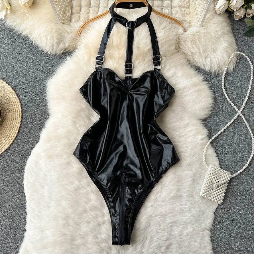 Crossbind Halter Bodysuit