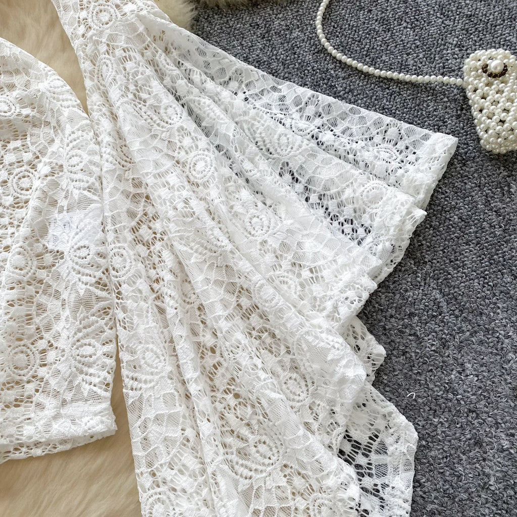 Luminara Lace Robe Dress