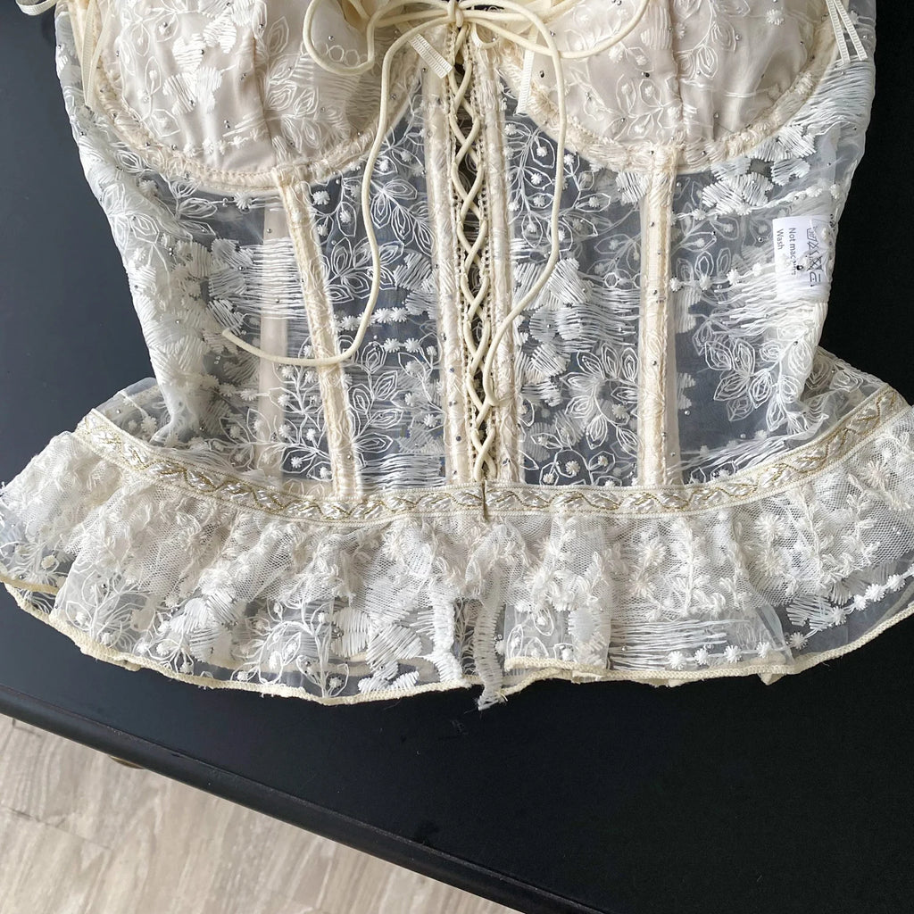 Heirloom Ruffle Corset Top
