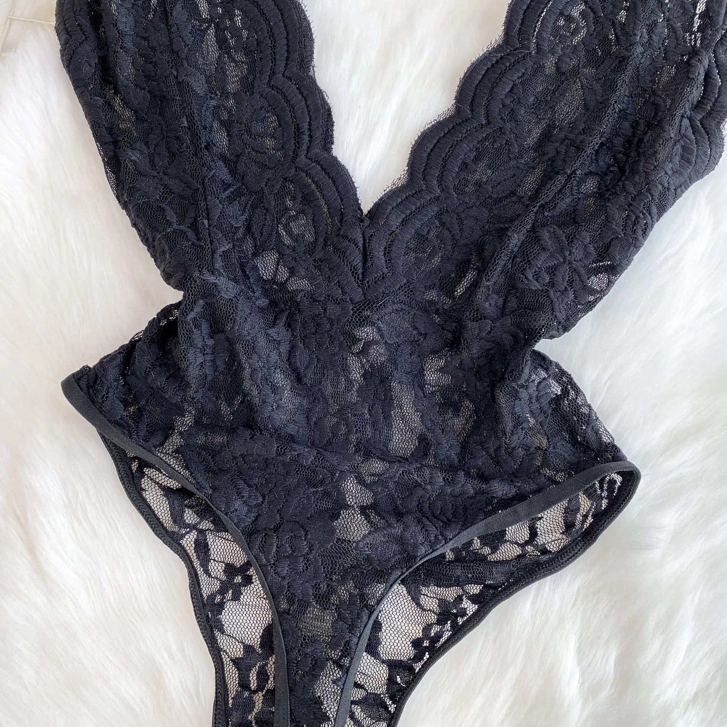 Laced Deep Plunge Bodysuit