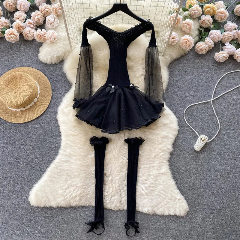 Devil Timing Mesh Dress