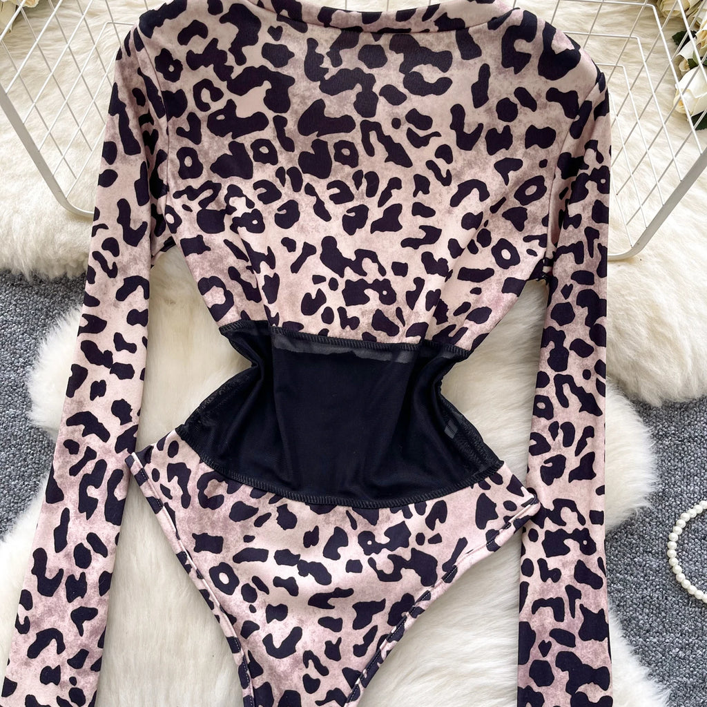 Leopard Corset Bodysuit