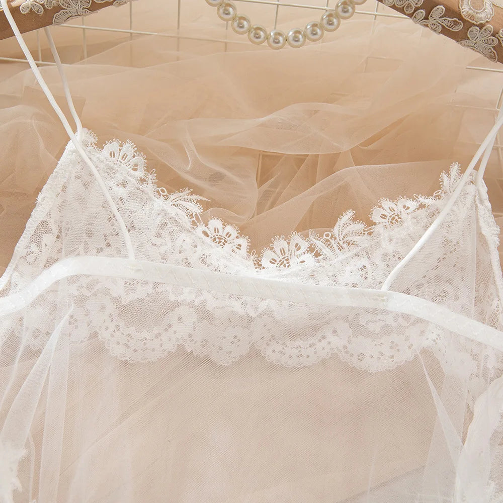 Nightfall Petal Lace Slip Dress