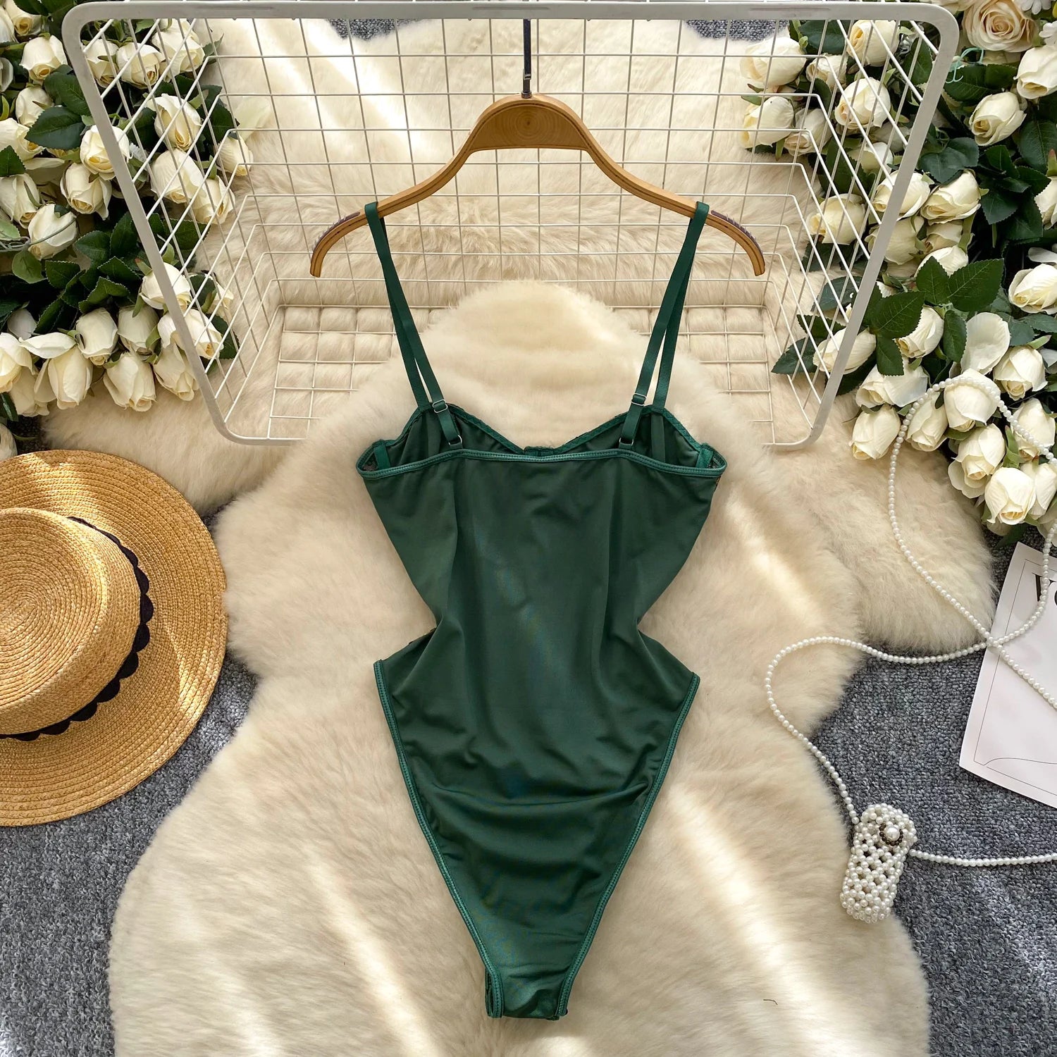 Garden Frame Corset Bodysuit
