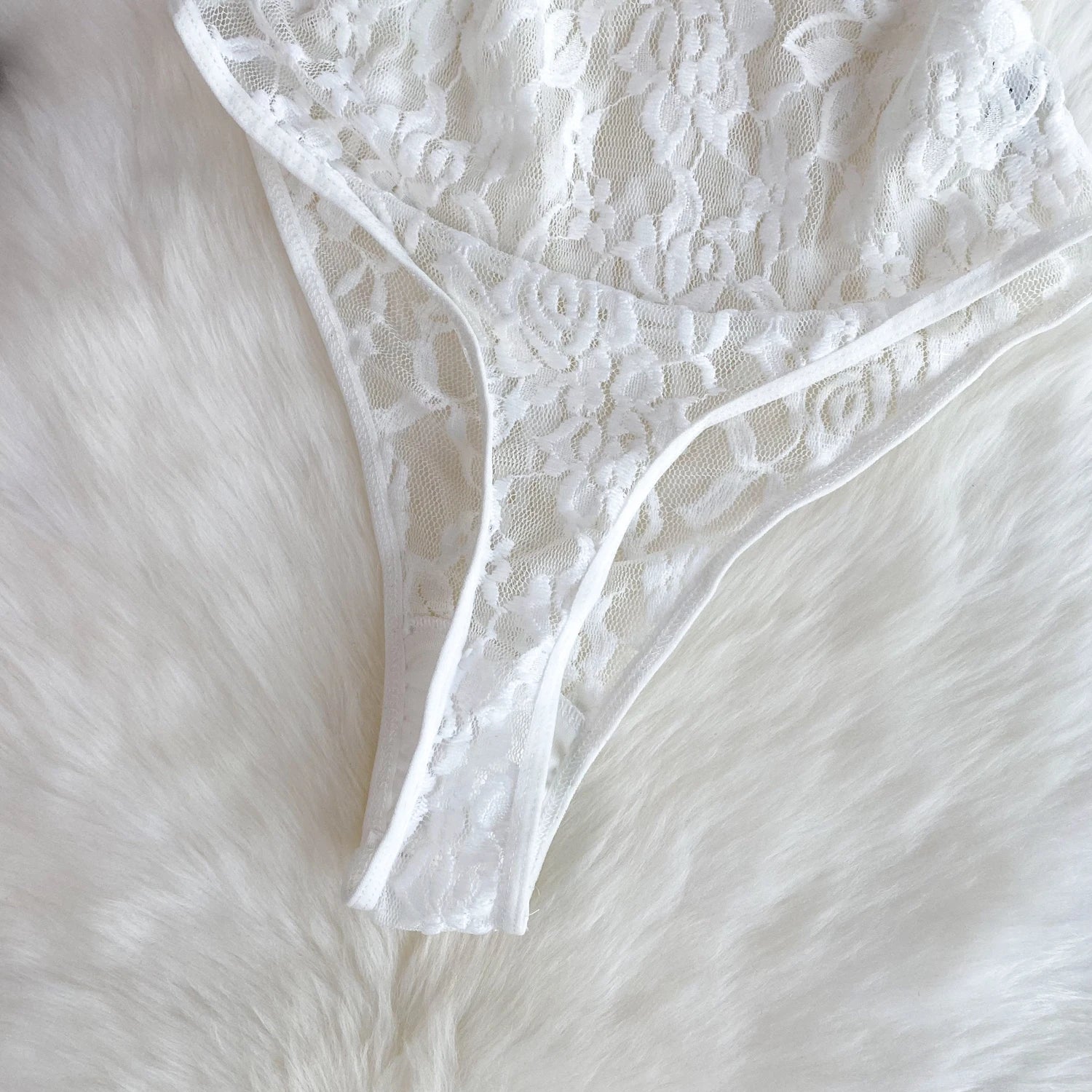 Laced Deep Plunge Bodysuit