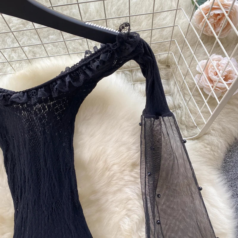 Devil Timing Mesh Dress