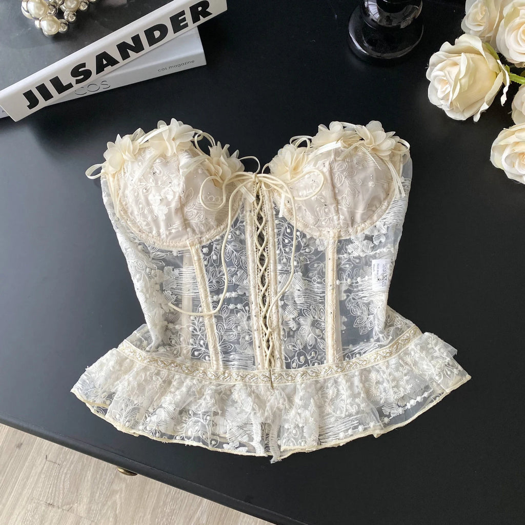Heirloom Ruffle Corset Top