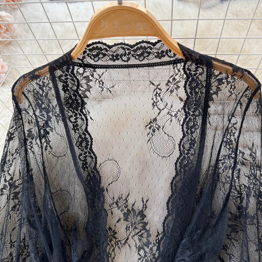 Whisperveil Lace Robe