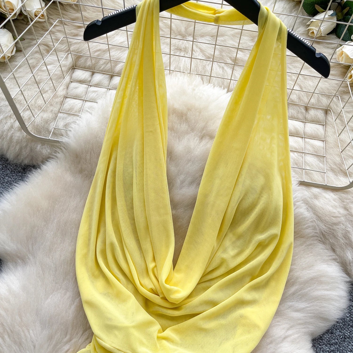 Honey Glazed Halter Dress