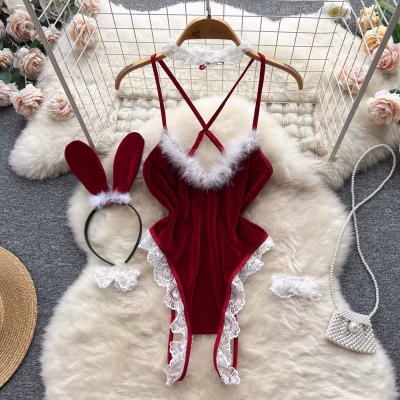 Bunny Girl Lace Teddy Set