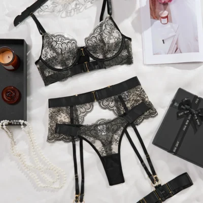 Elegance Lace Garter Set