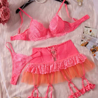 Lace Fantasy Garter Skirt Set